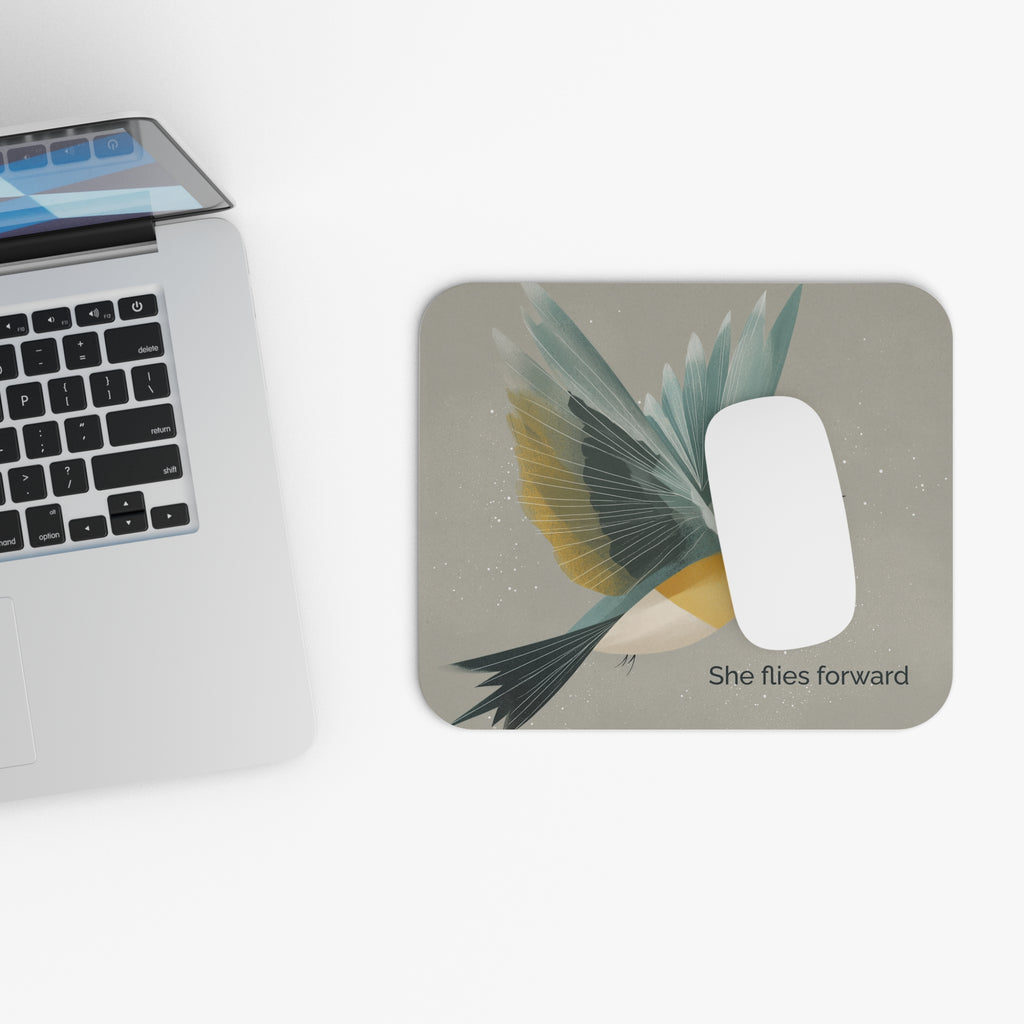 She Flies Forward Mousepad | Motivational Graphic Quiet Lift