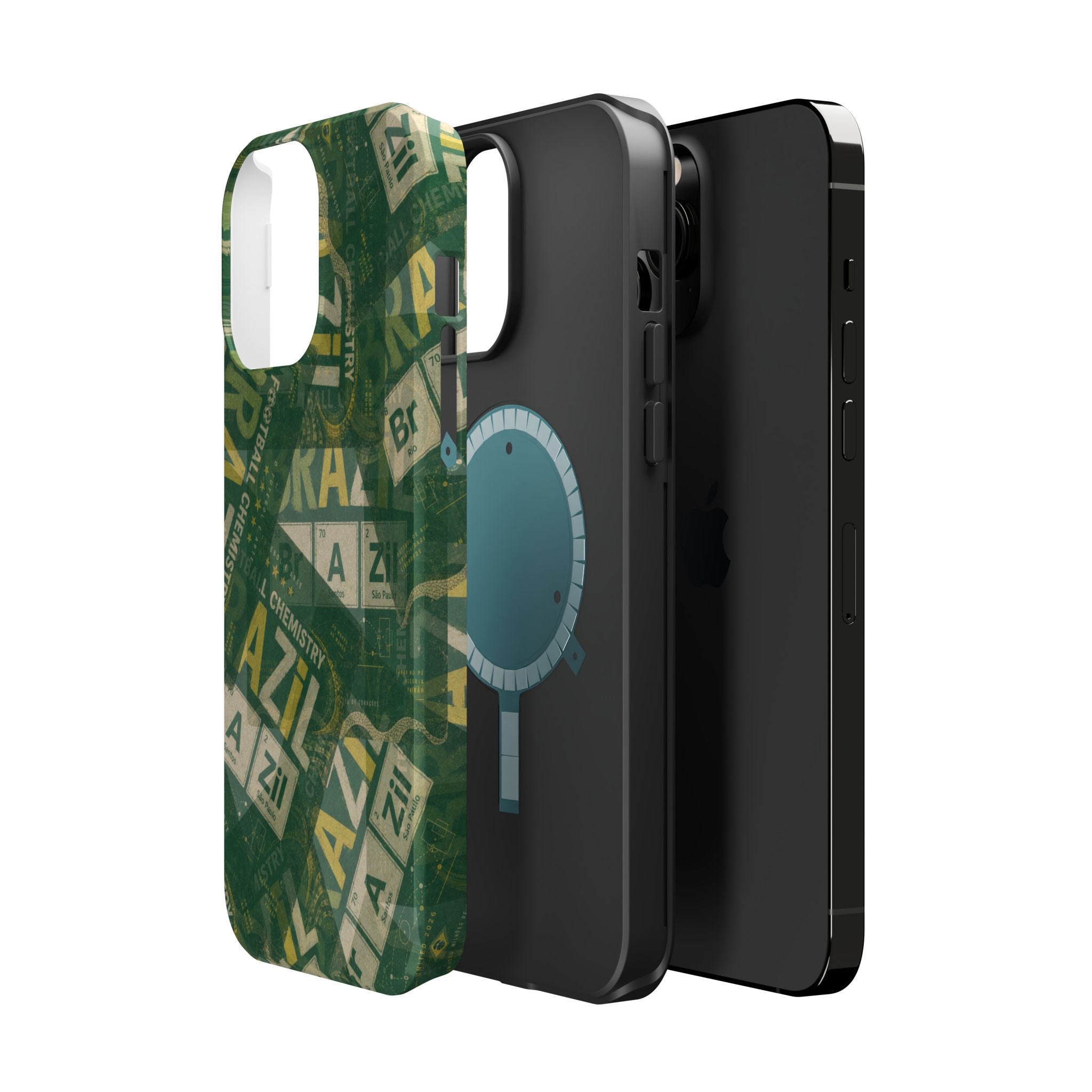 Brazil Football Phone Case | Green, gold, and chemistry.