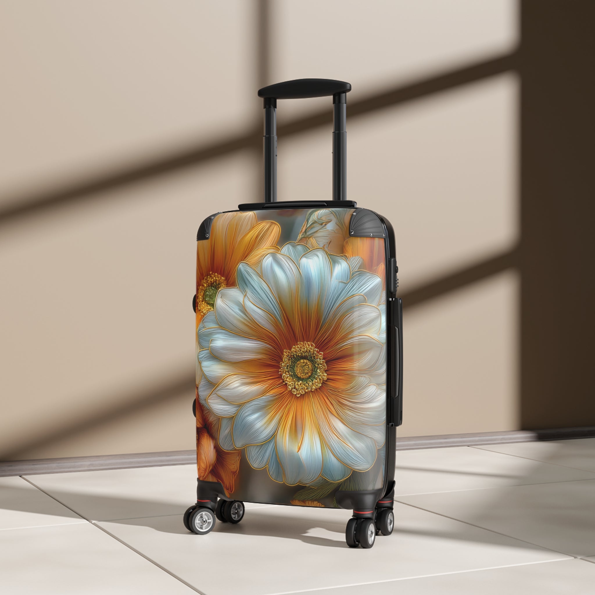 Thread Garden Carry on Suitcase - 3D Embroidery-Style Botanical Carry on Suitcase motivational design