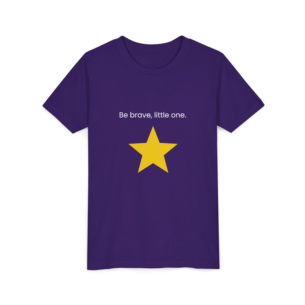Be Brave Little One | Kids Motivational Graphic Minimalistic Golden Star T-Shirt
