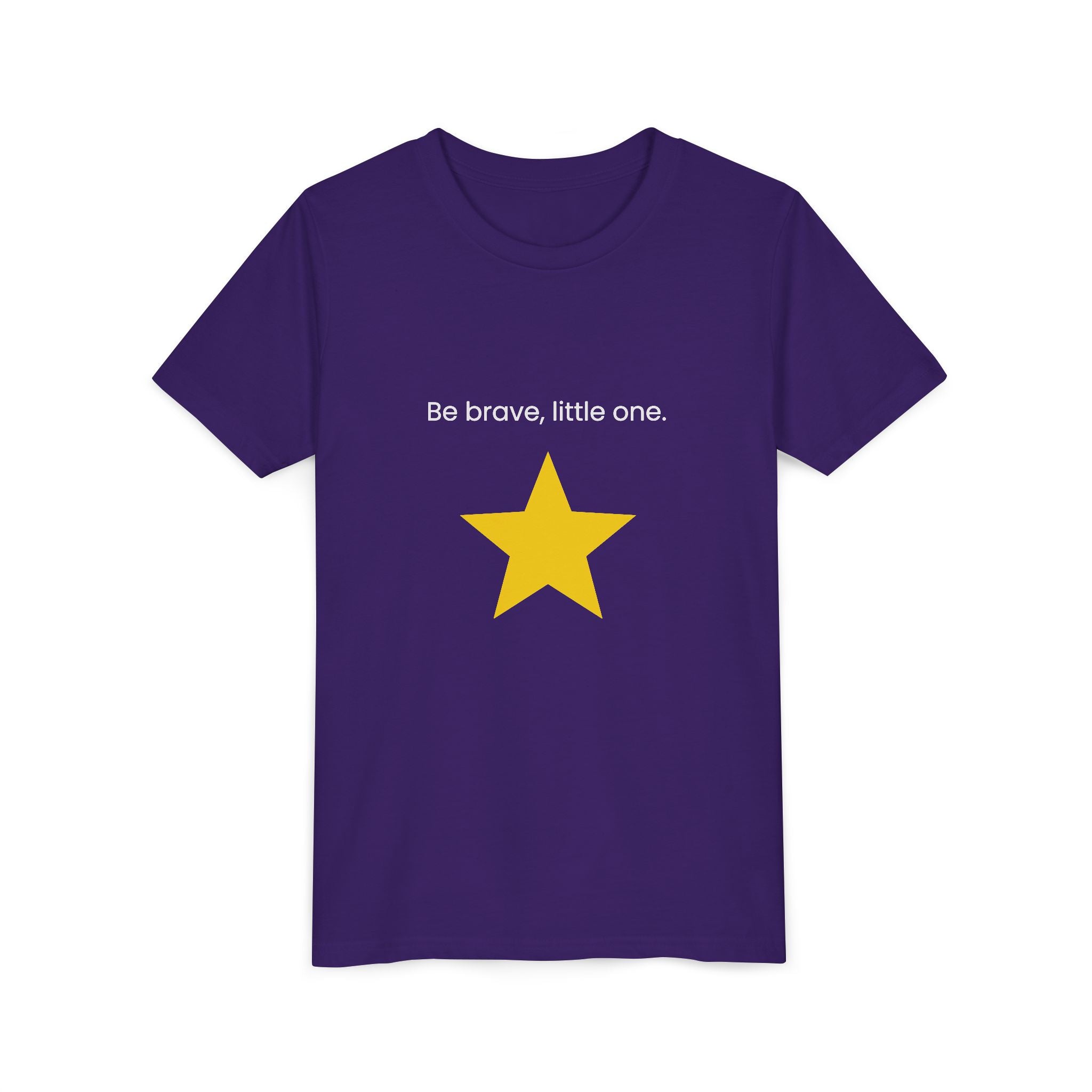 Be Brave Little One | Kids Motivational Graphic Minimalistic Golden Star T-Shirt