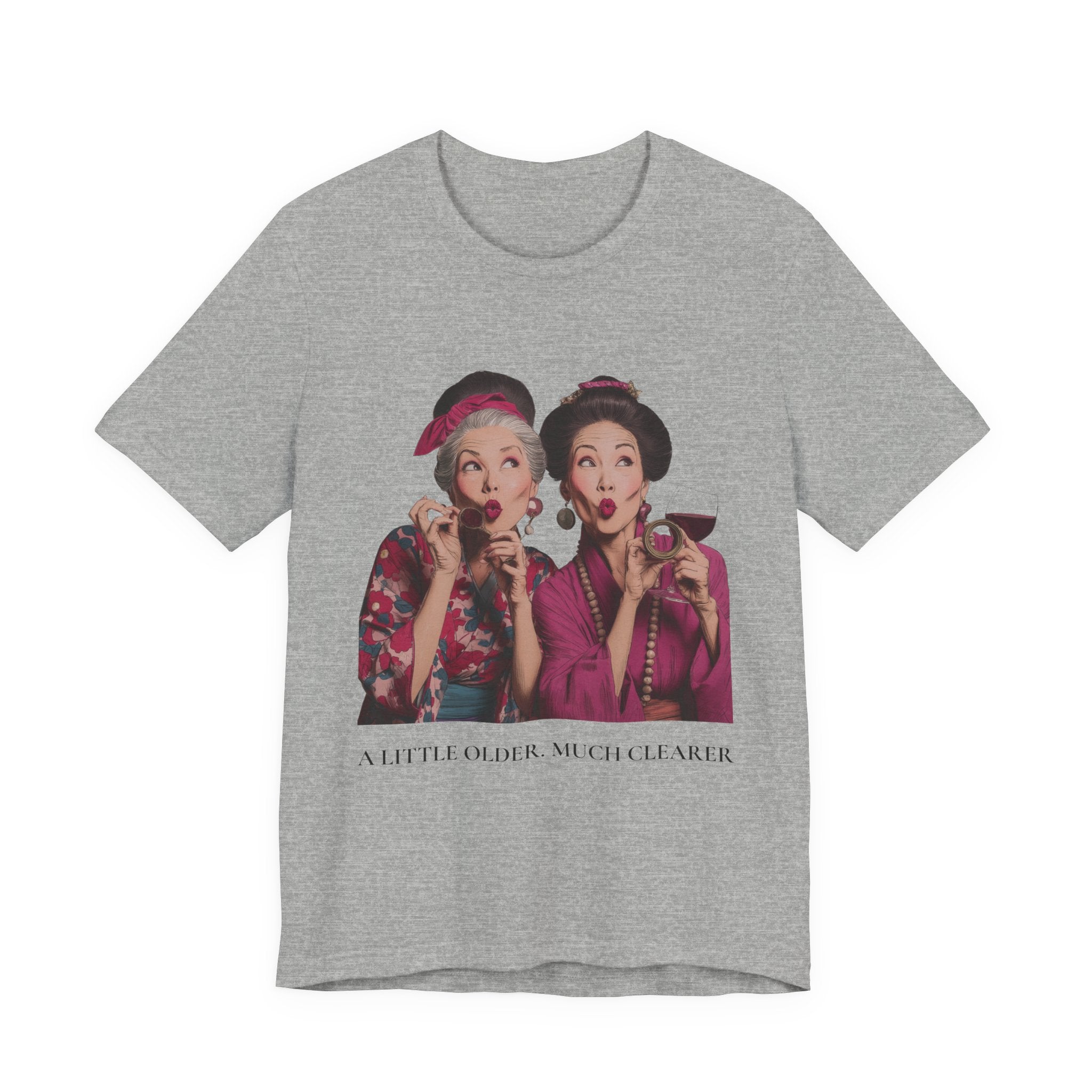 A Little Older Much Clearer | Women's Motivational Graphic Retro Woman Cocktail T-Shirt