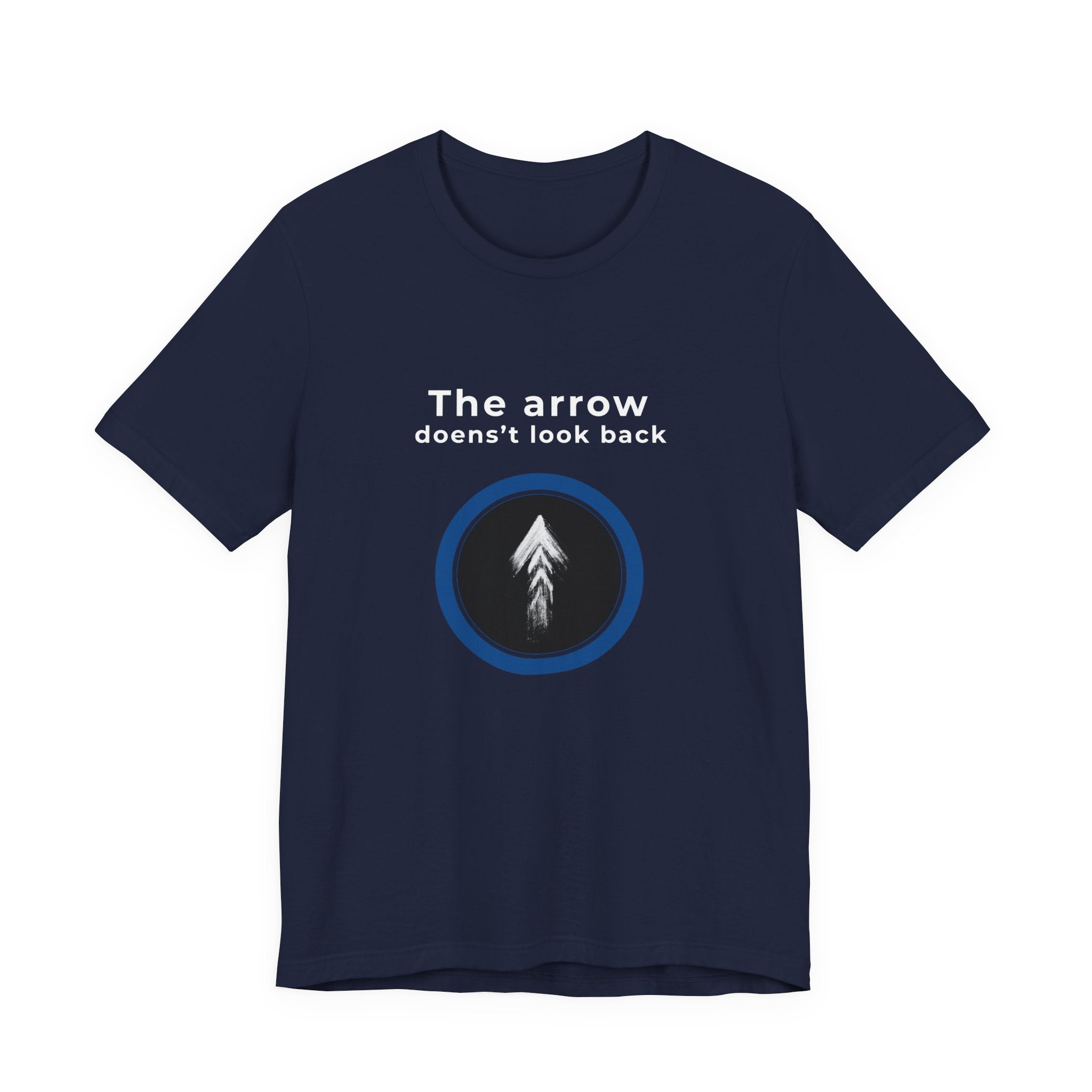 The Arrow Doesn't Look Back | Men's Motivational Graphic Pine Arrow T-Shirt
