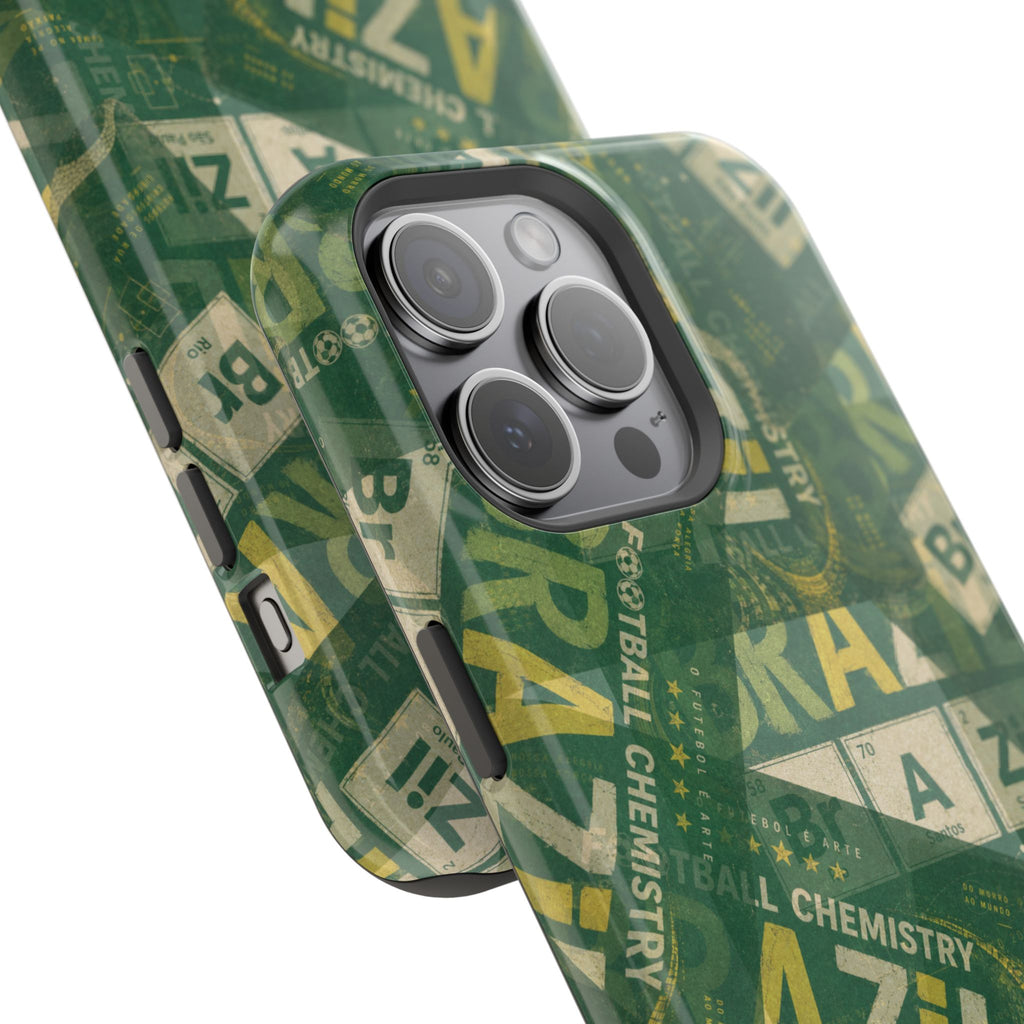 Brazil Football Phone Case | Green, gold, and chemistry.