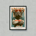 Buffalo wearing sunglasses and striped shirt, "Empire Buffalo City Animals NYC" text.