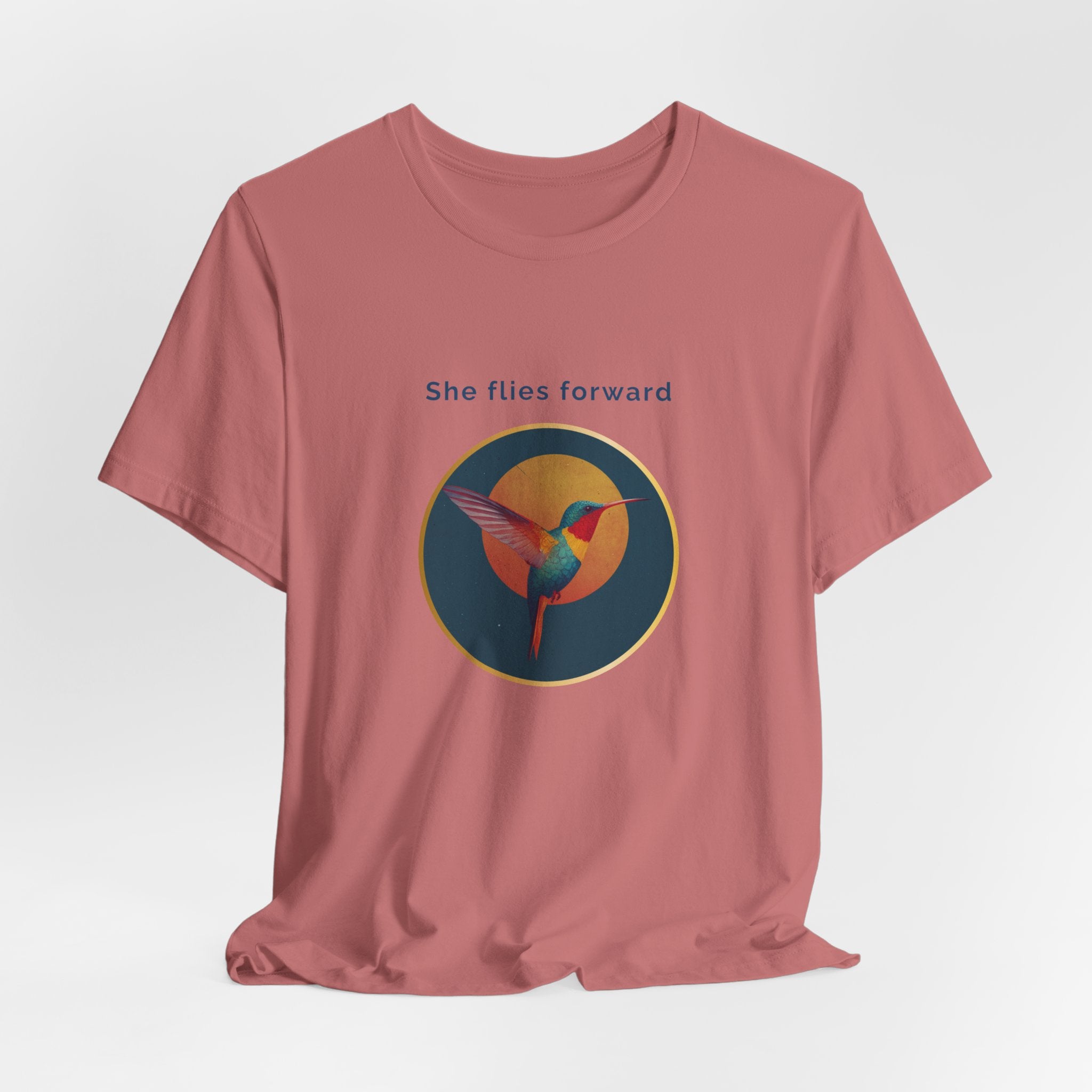 She Flies Forward | Women's Motivational Graphic Solar Flight T-Shirt