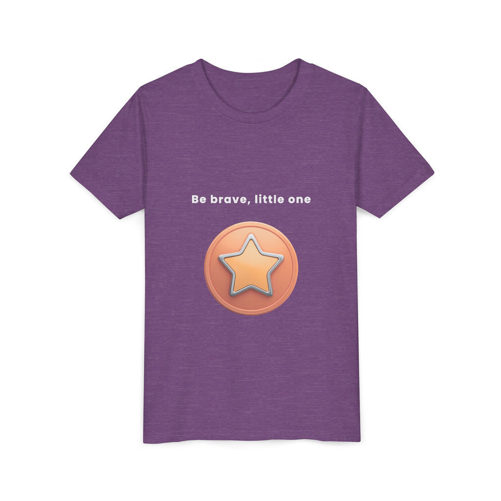 Be Brave Little One | Kids Motivational Graphic Bronze Star Badge T-Shirt