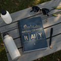 Notebook with "Football Chemistry" title, showing elements It, Al, Y and Italian cities.