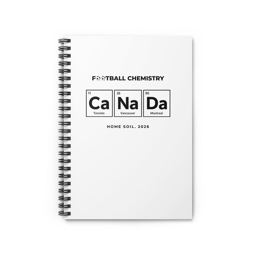 Notebook with "Football Chemistry Ca Na Da" and city names.