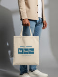 Cream tote bag with "FOOTBALL CHEMISTRY" and elements Ar Gen Tina, Buenos Aires, Rosario, Córdoba.