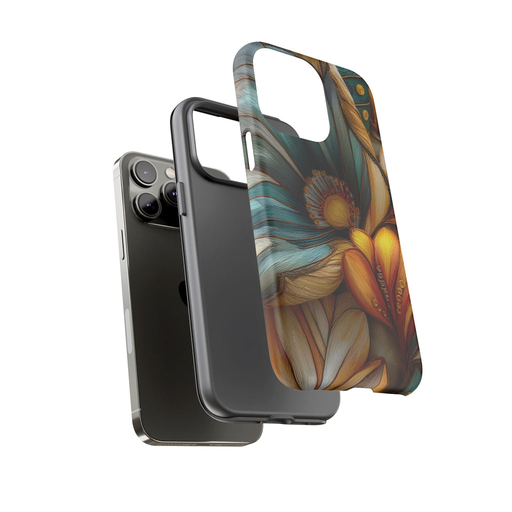 Sculpted Bloom Phone Case | 3D Embroidery style Botanical