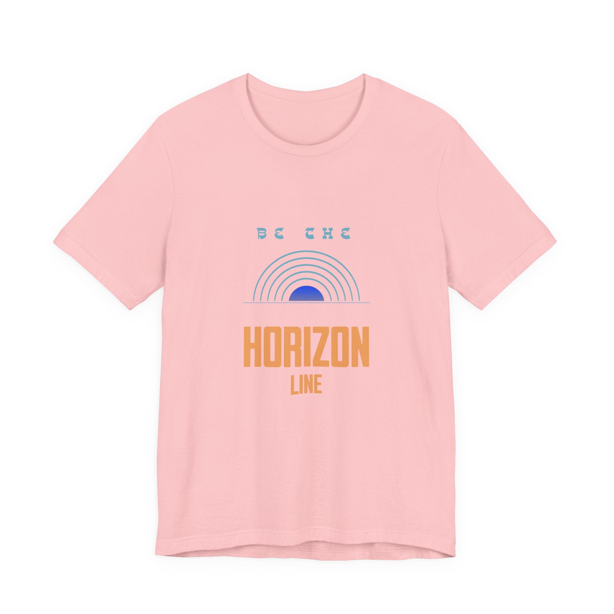 Be the horizon Line | Women's Motivational Graphic Minimalistic Retro Sunrise T-Shirt