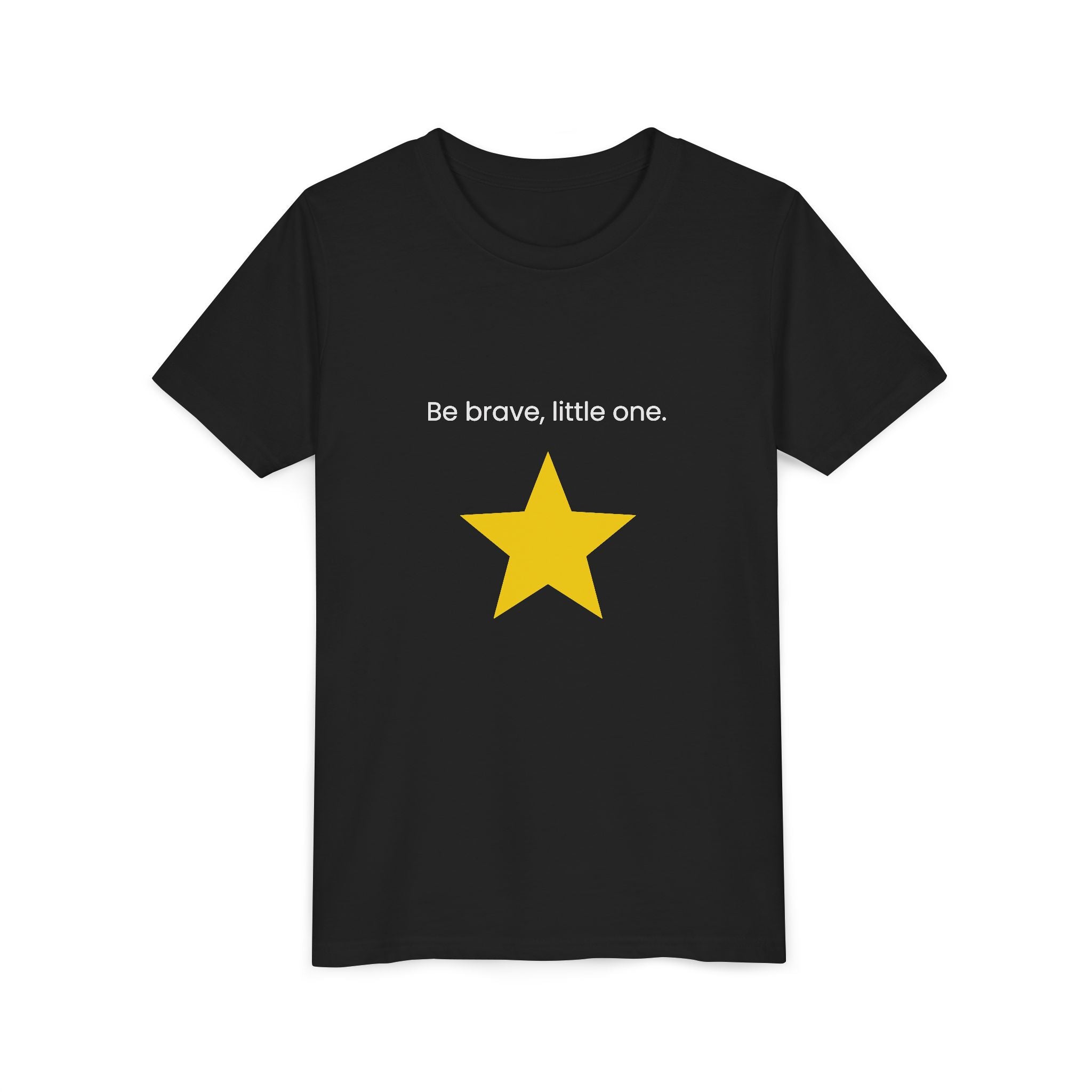 Be Brave Little One | Kids Motivational Graphic Minimalistic Golden Star T-Shirt