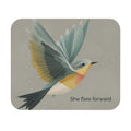 She Flies Forward Mousepad | Motivational Graphic Quiet Lift