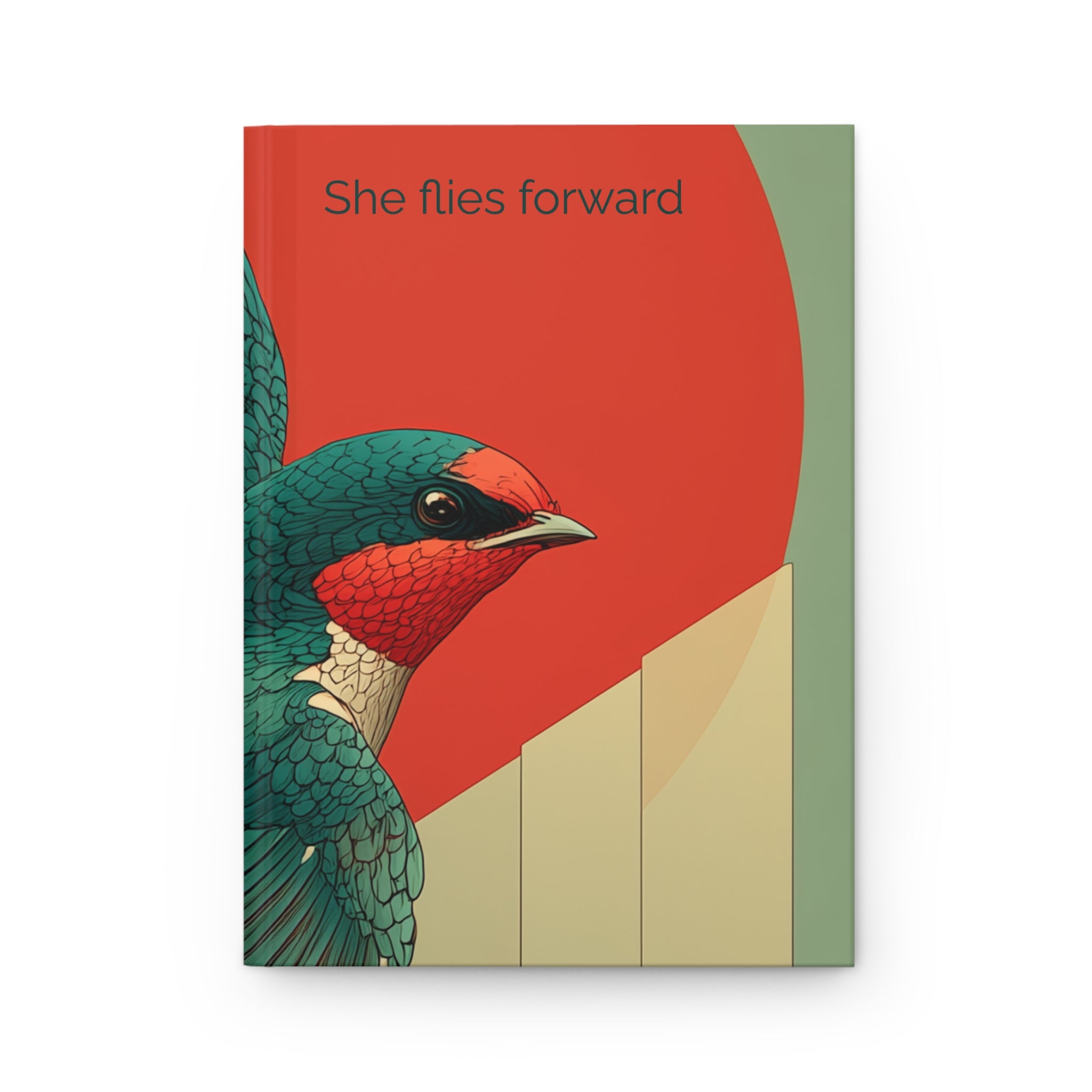 She Flies Forward Hardcover Journal | Motivational Graphic Forward Flight