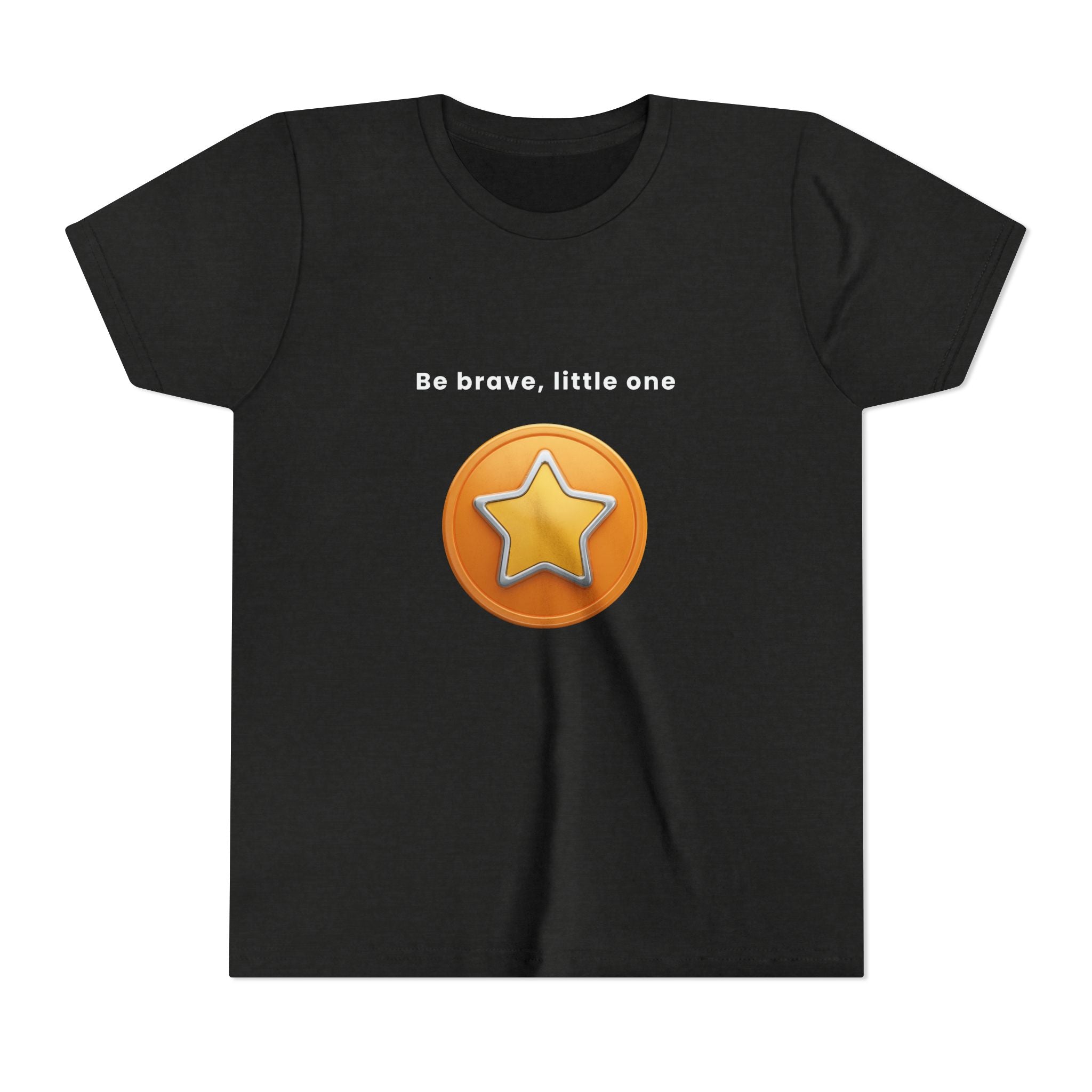 Be Brave Little One | Kids Motivational Graphic Golden Star Badge T-Shirt