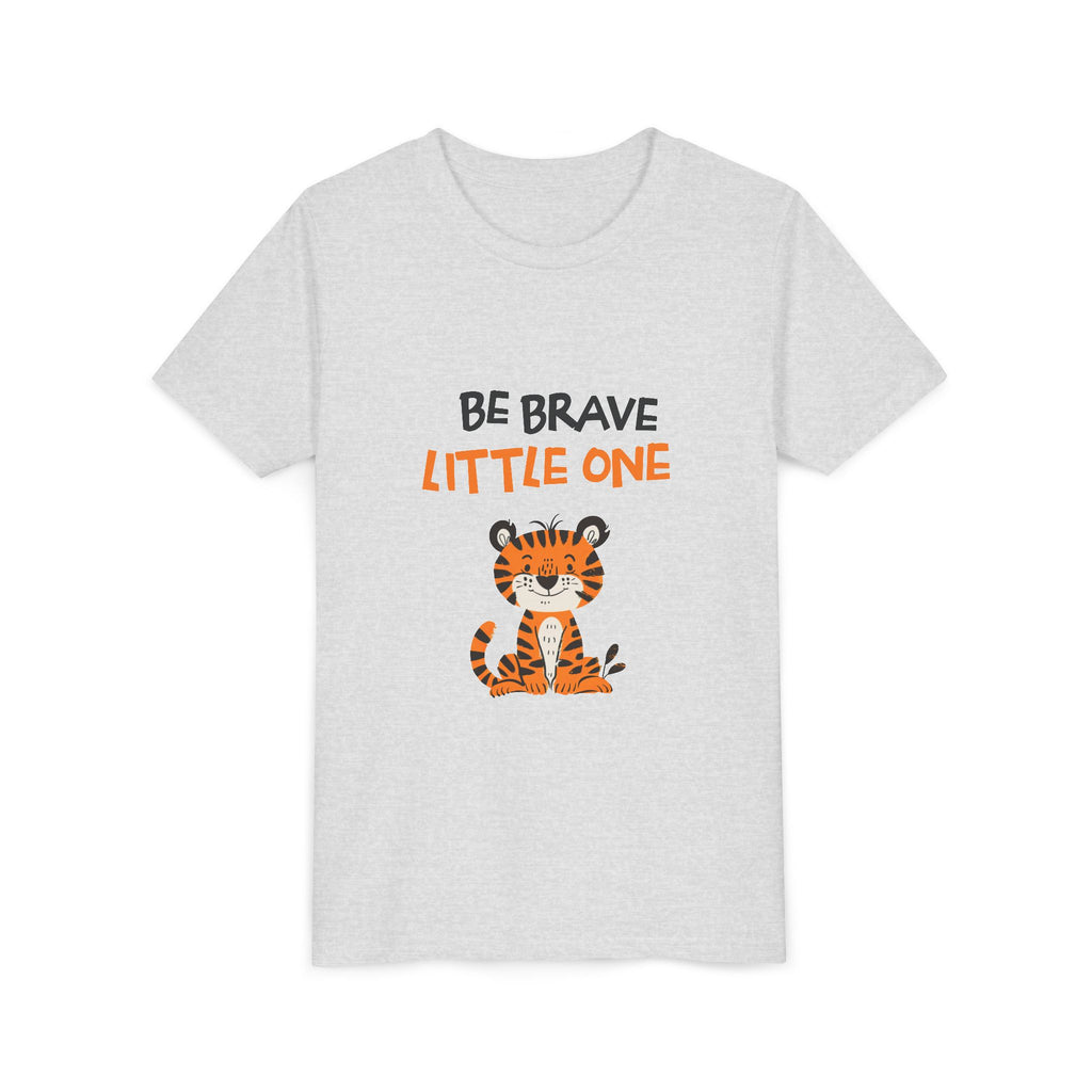 Be Brave Little One | Kids Motivational Graphic Cute Tiger T-Shirt