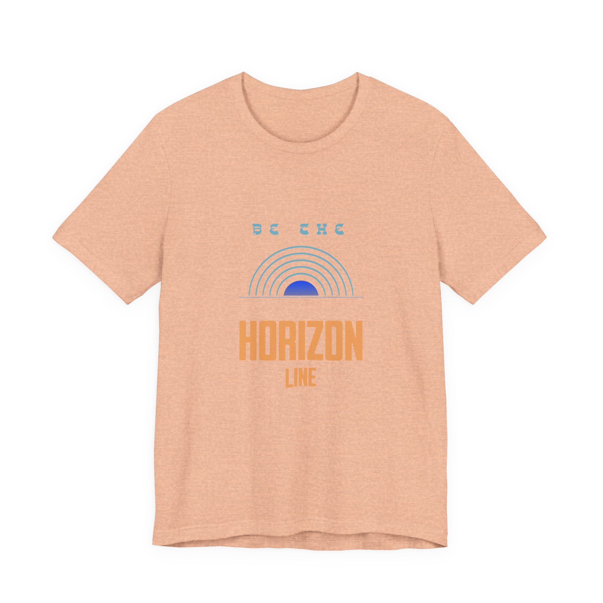 Be the horizon Line | Women's Motivational Graphic Minimalistic Retro Sunrise T-Shirt