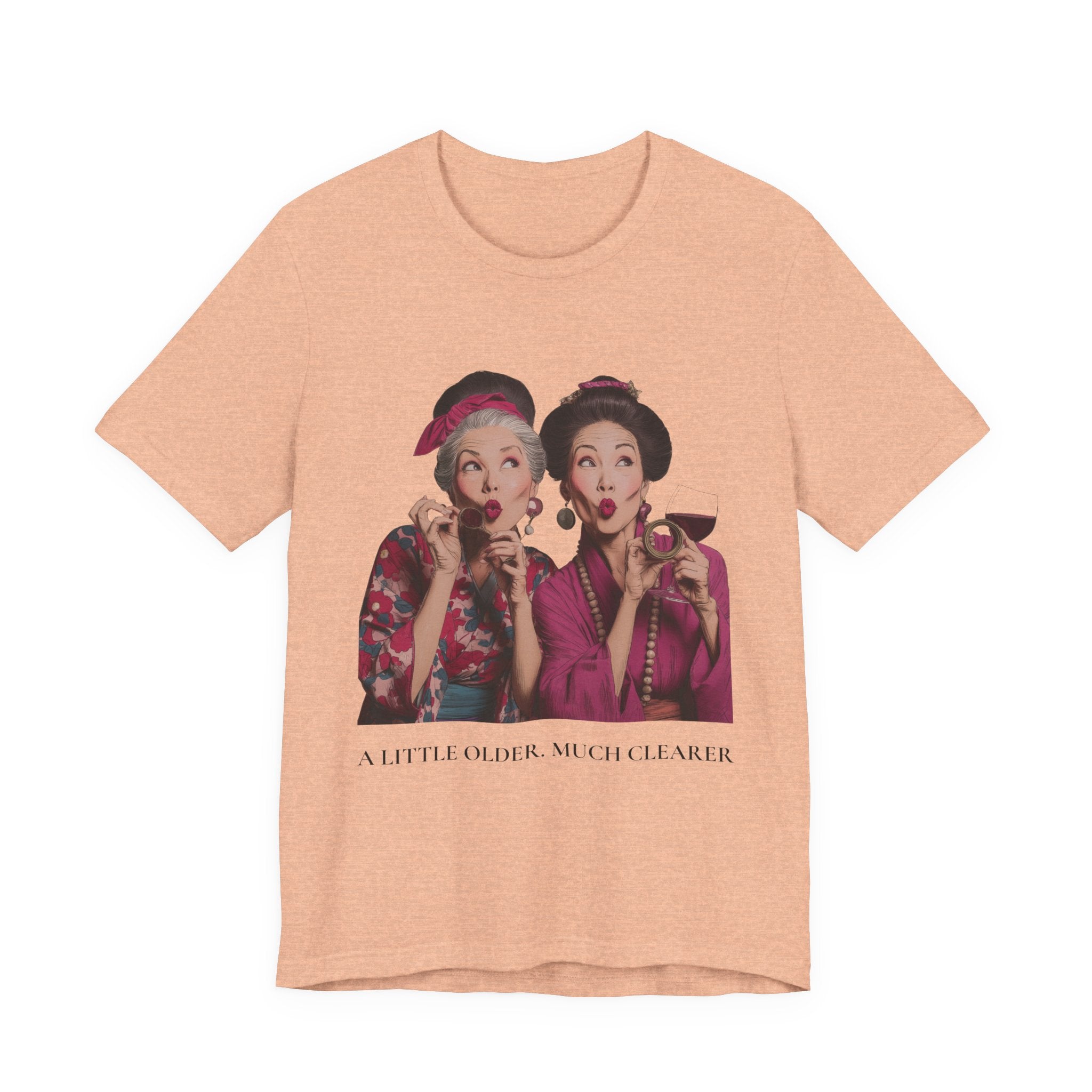 A Little Older Much Clearer | Women's Motivational Graphic Retro Woman Cocktail T-Shirt