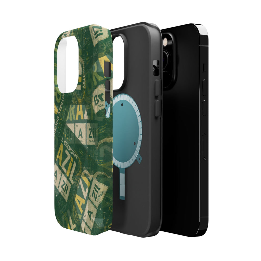 Brazil Football Phone Case | Green, gold, and chemistry.