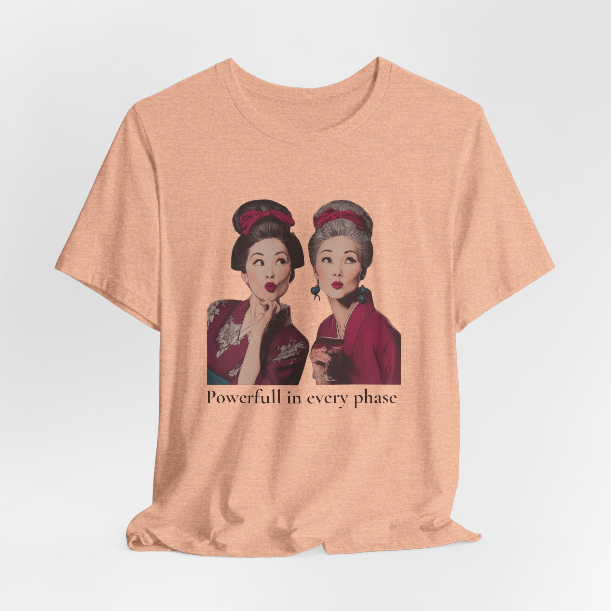Powerful in Every Phase | Women's Motivational Graphic Vintage Women T-Shirt