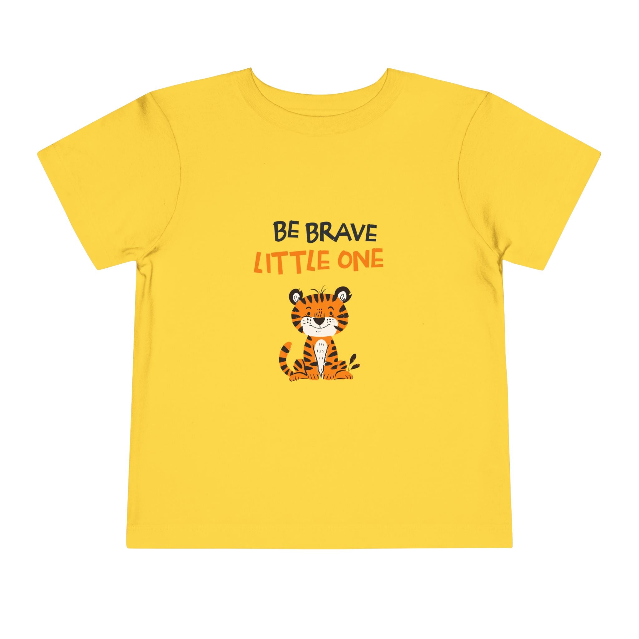 Be Brave Little One | Toddler Motivational Graphic Cute Tiger T-Shirt
