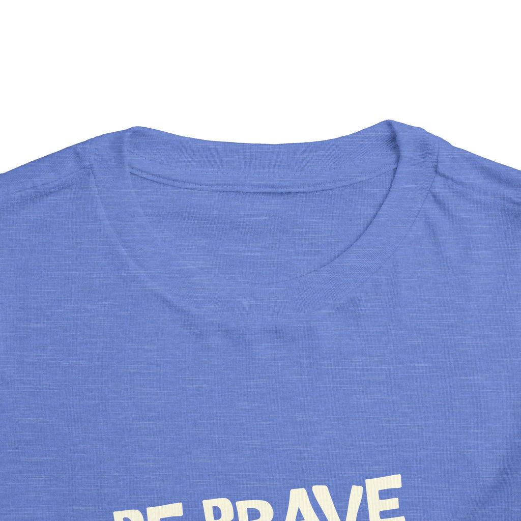 Be Brave Little One | Toddler Motivational Graphic Tiger Floral Garden T-Shirt