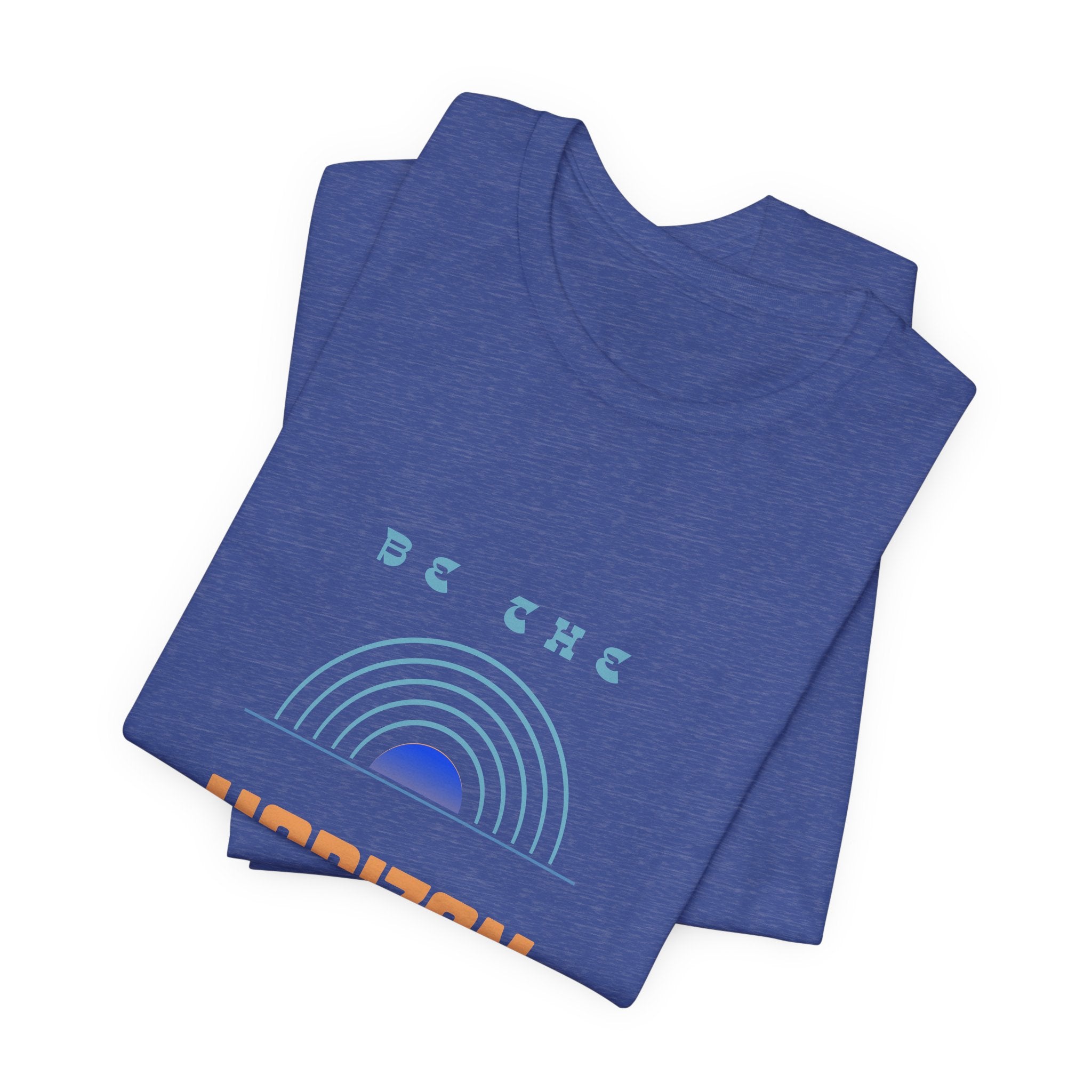 Be the horizon Line | Women's Motivational Graphic Minimalistic Retro Sunrise T-Shirt
