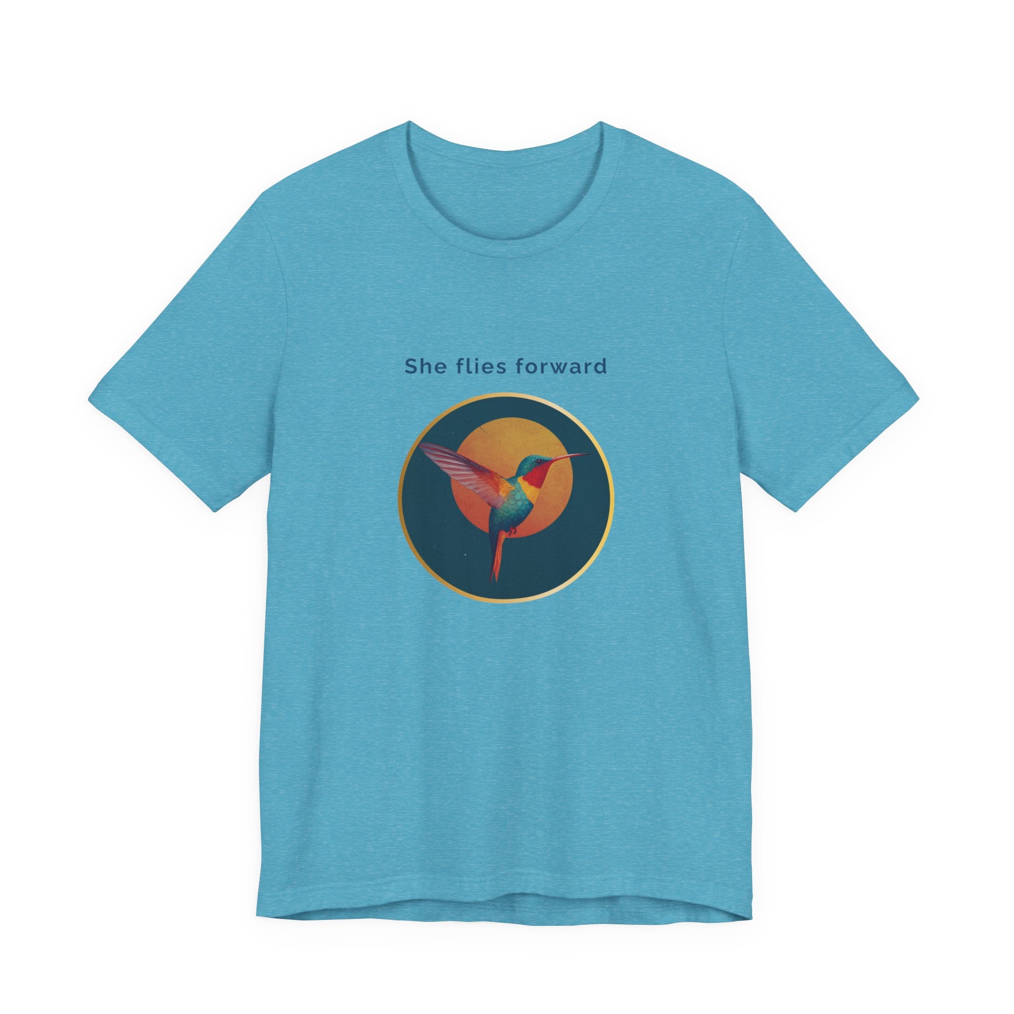 She Flies Forward | Women's Motivational Graphic Solar Flight T-Shirt