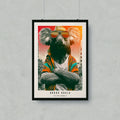 "Bronx Koala" poster featuring a koala wearing sunglasses and a colorful shirt.
