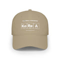 Baseball cap with "Football Chemistry KoReA" and city names on front.