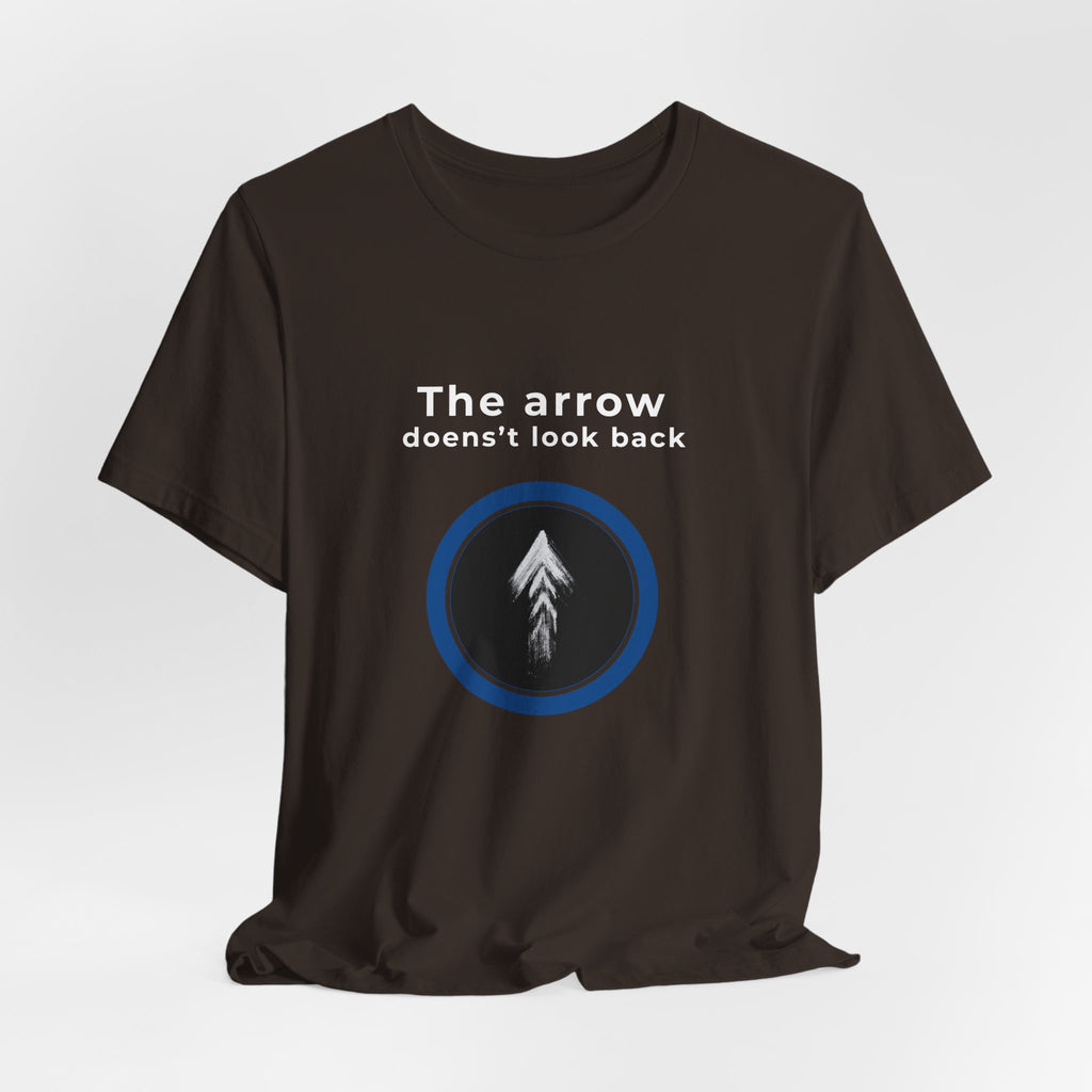 The Arrow Doesn't Look Back | Men's Motivational Graphic Pine Arrow T-Shirt