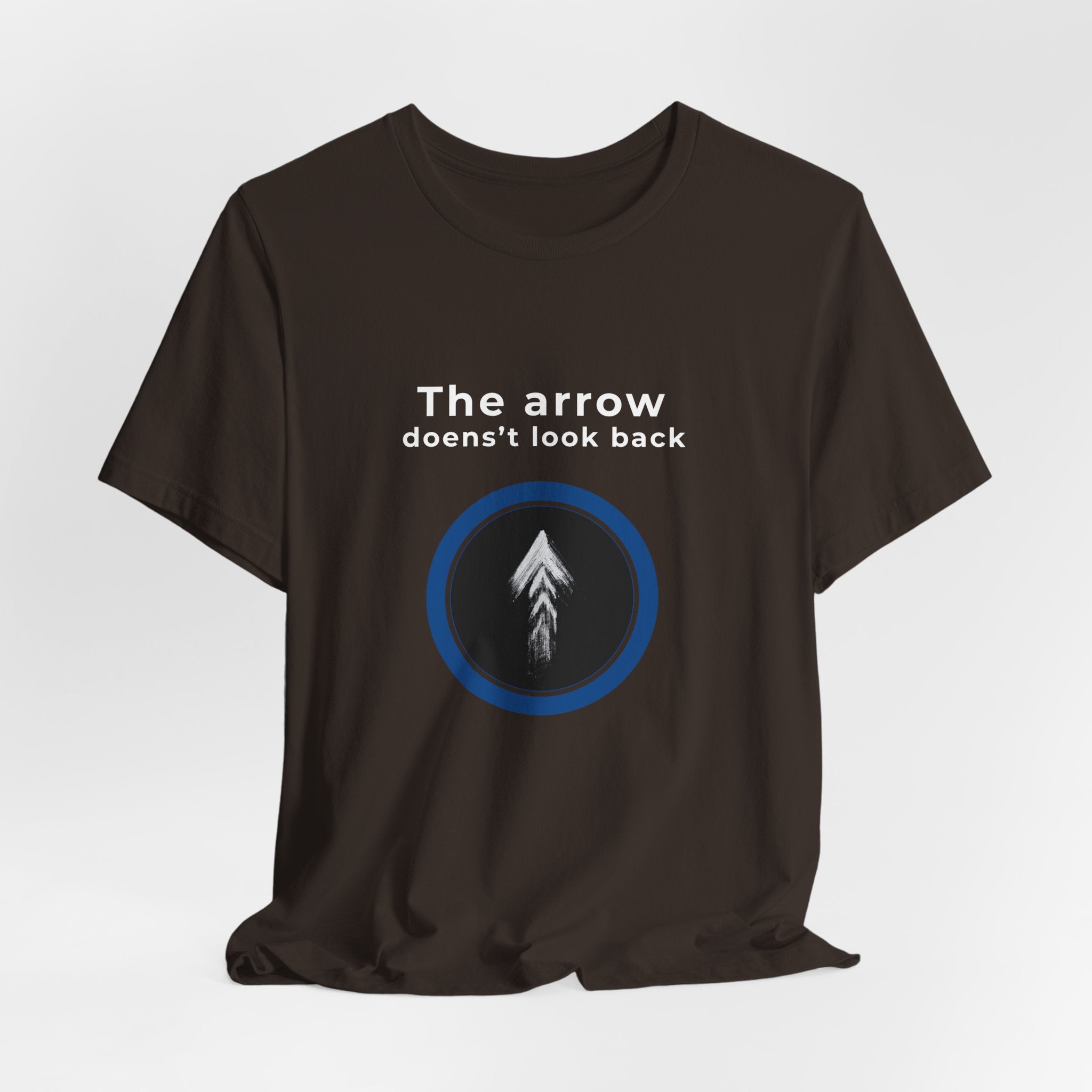 The Arrow Doesn't Look Back | Men's Motivational Graphic Pine Arrow T-Shirt