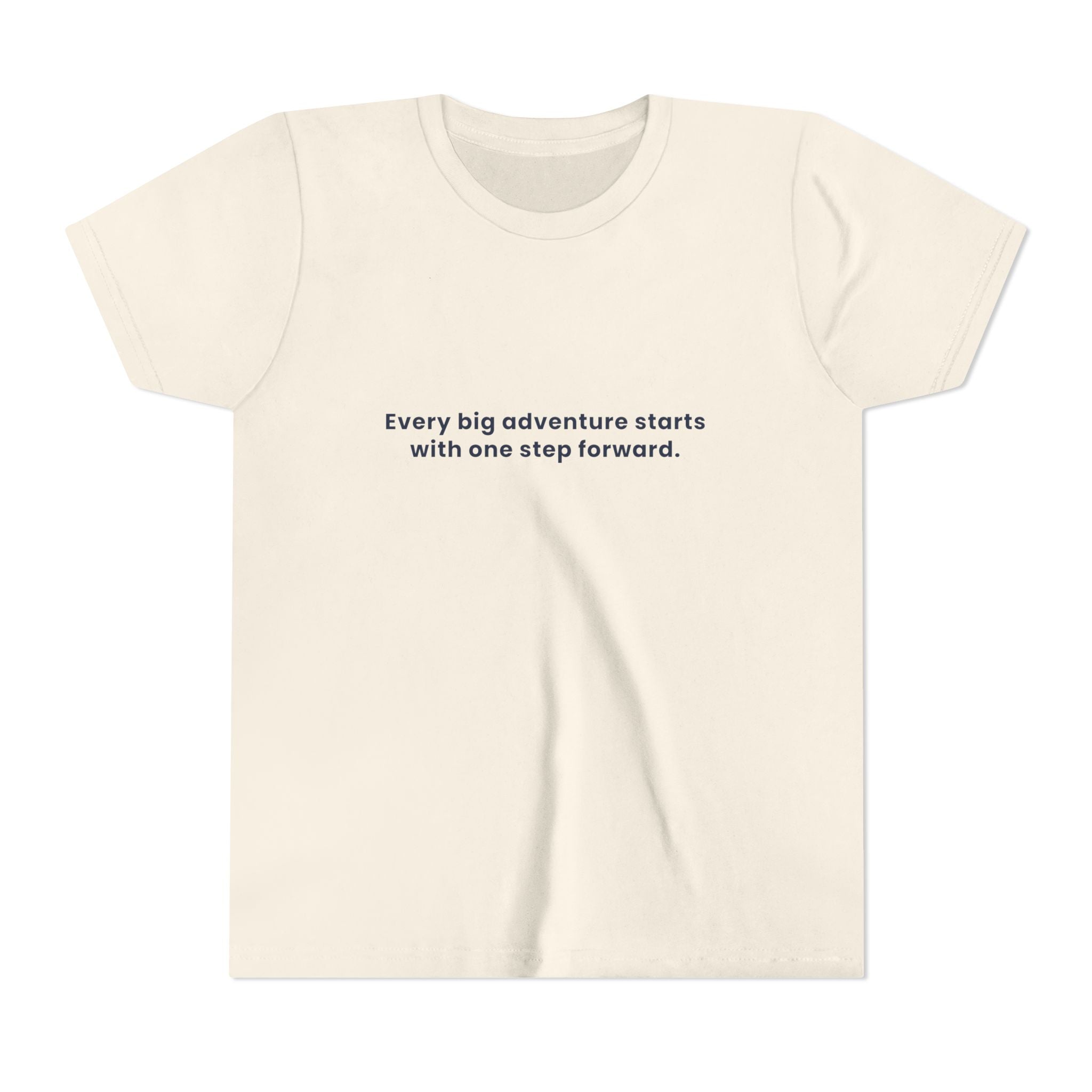 Every big adventure starts with one step forward | Kids Motivational T-Shirt