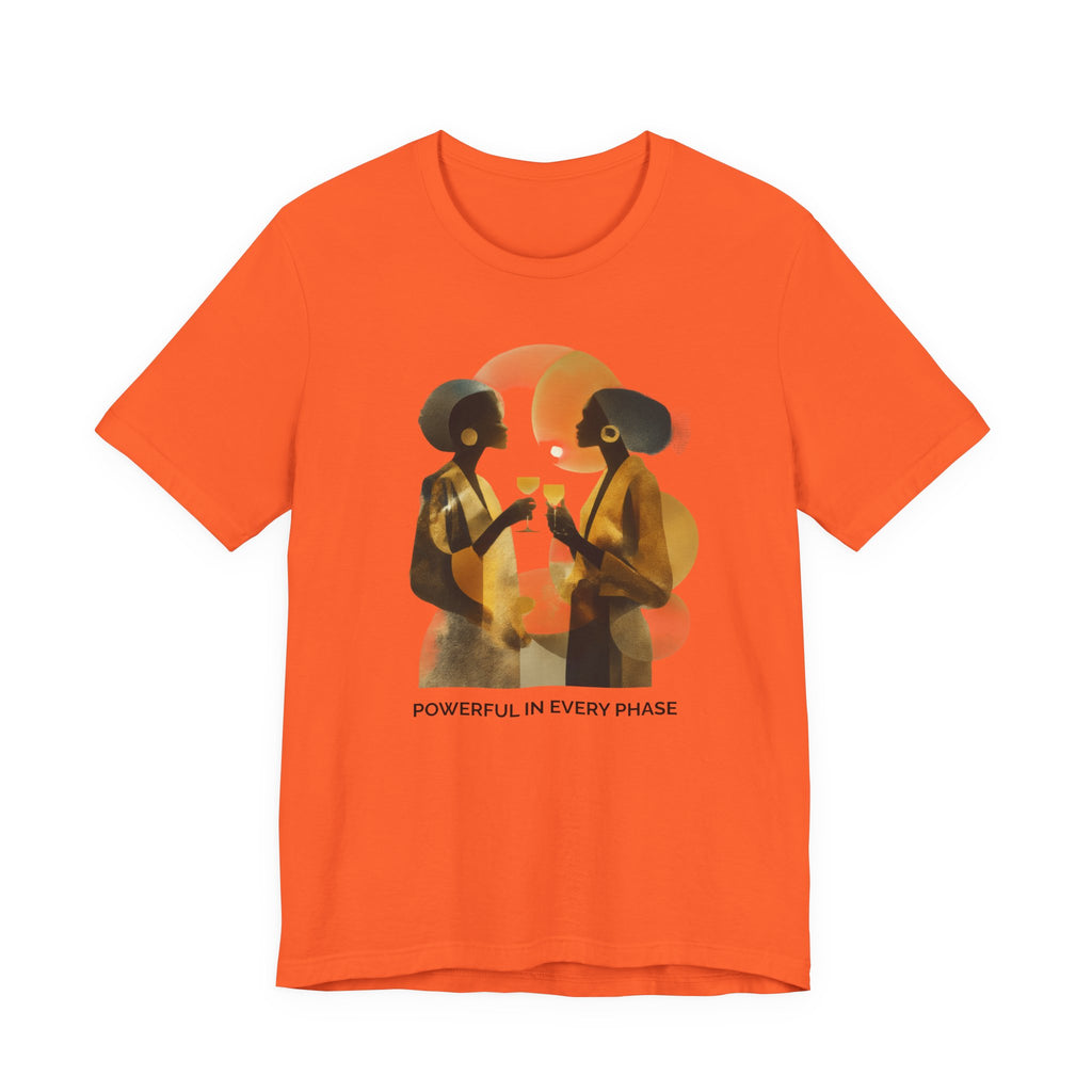 Powerful in Every Phase | Women's Motivational Graphic Vintage Women T-Shirt