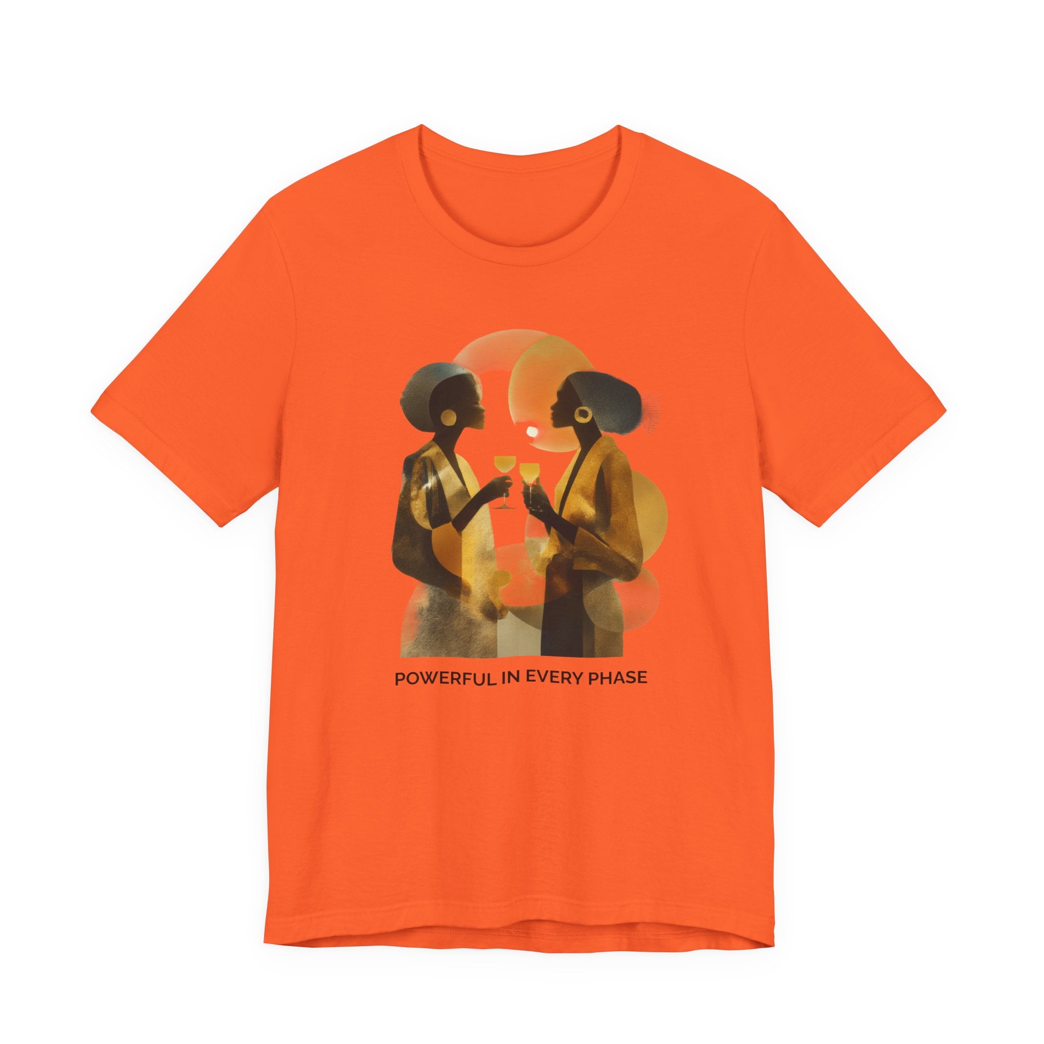 Powerful in Every Phase | Women's Motivational Graphic Vintage Women T-Shirt
