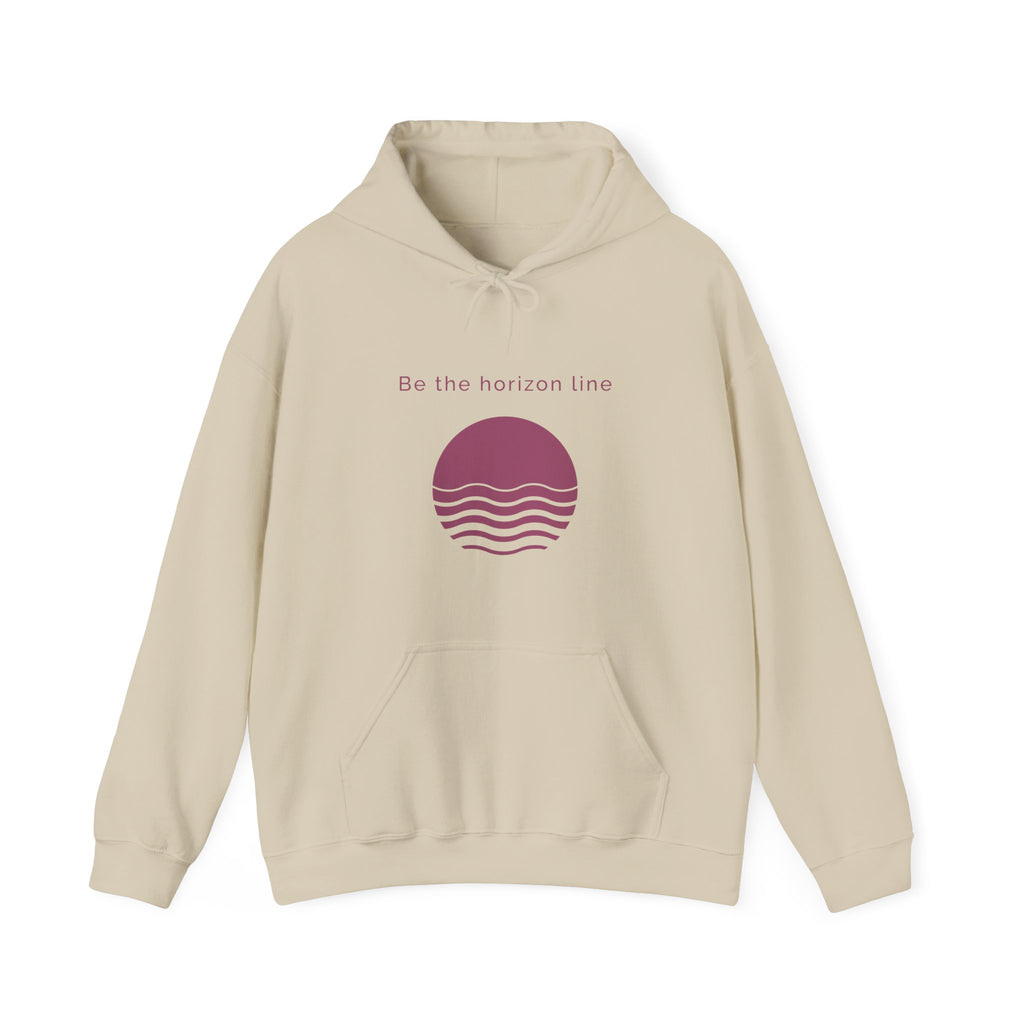 Be the horizon Line | Women's Motivational Graphic Circular Pastel Sunrise Hoodie