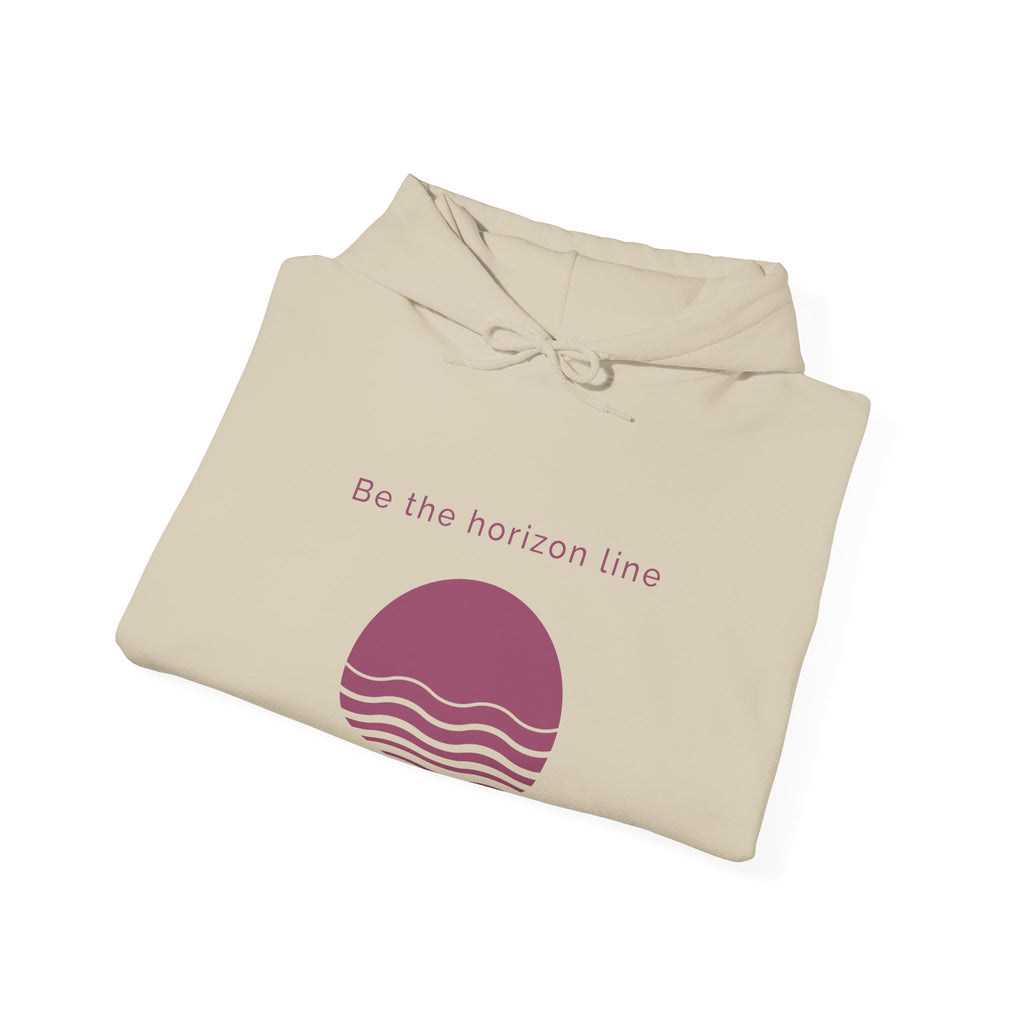 Be the horizon Line | Women's Motivational Graphic Circular Pastel Sunrise Hoodie