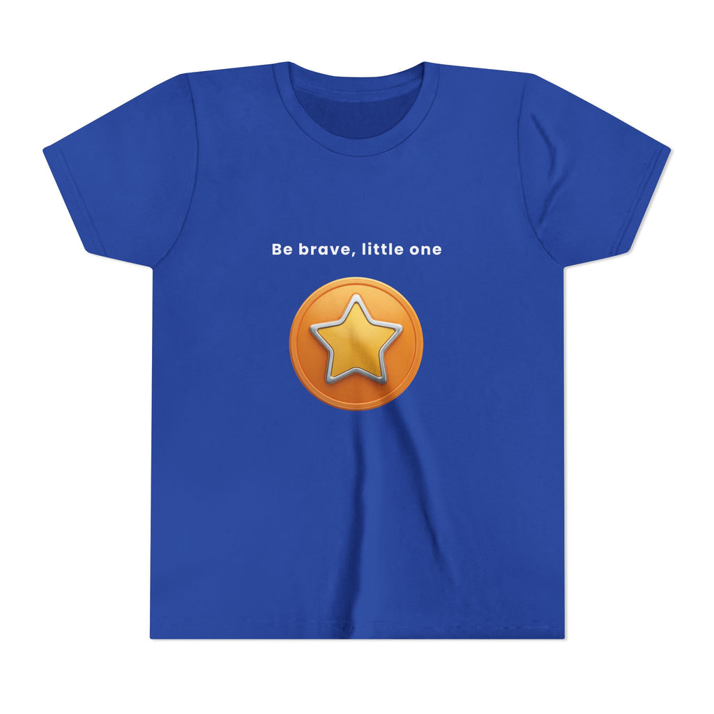 Be Brave Little One | Kids Motivational Graphic Golden Star Badge T-Shirt