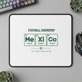 Football Chemistry mousepad with elements Me, Xi, Co and city names.