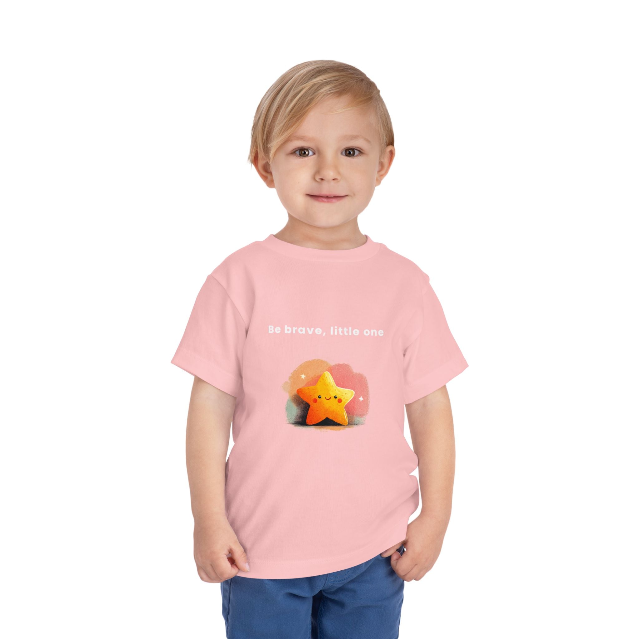 Be Brave Little One | Toddler Motivational Graphic Soft Smile Star T-Shirt