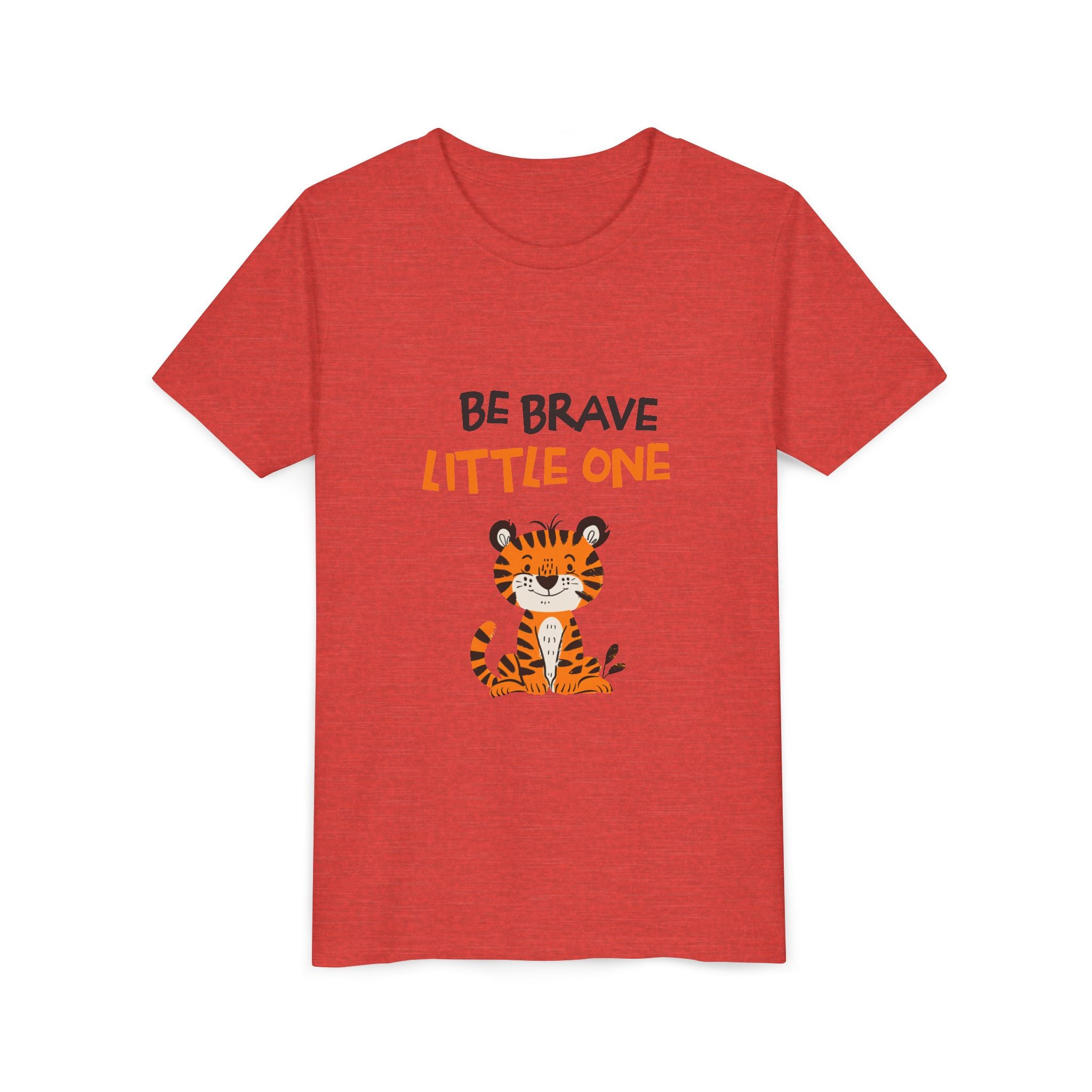 Be Brave Little One | Kids Motivational Graphic Cute Tiger T-Shirt