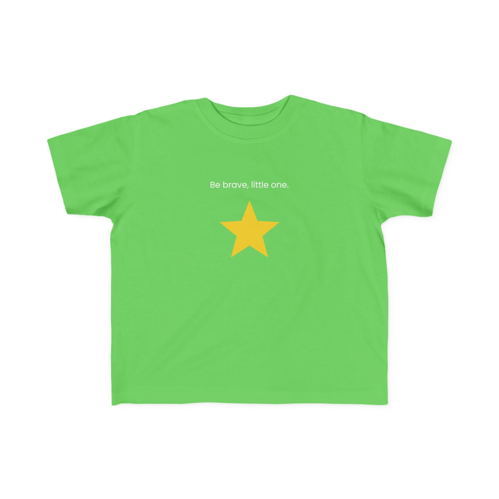 Be Brave Little One | Toddler Motivational Graphic Minimalistic Golden Star T-Shirt