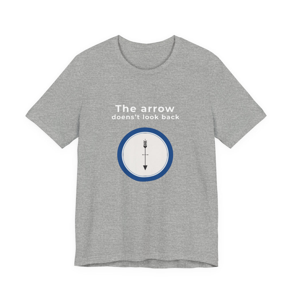 The Arrow Doesn't Look Back | Men's Motivational Graphic Compass Arrow T-Shirt