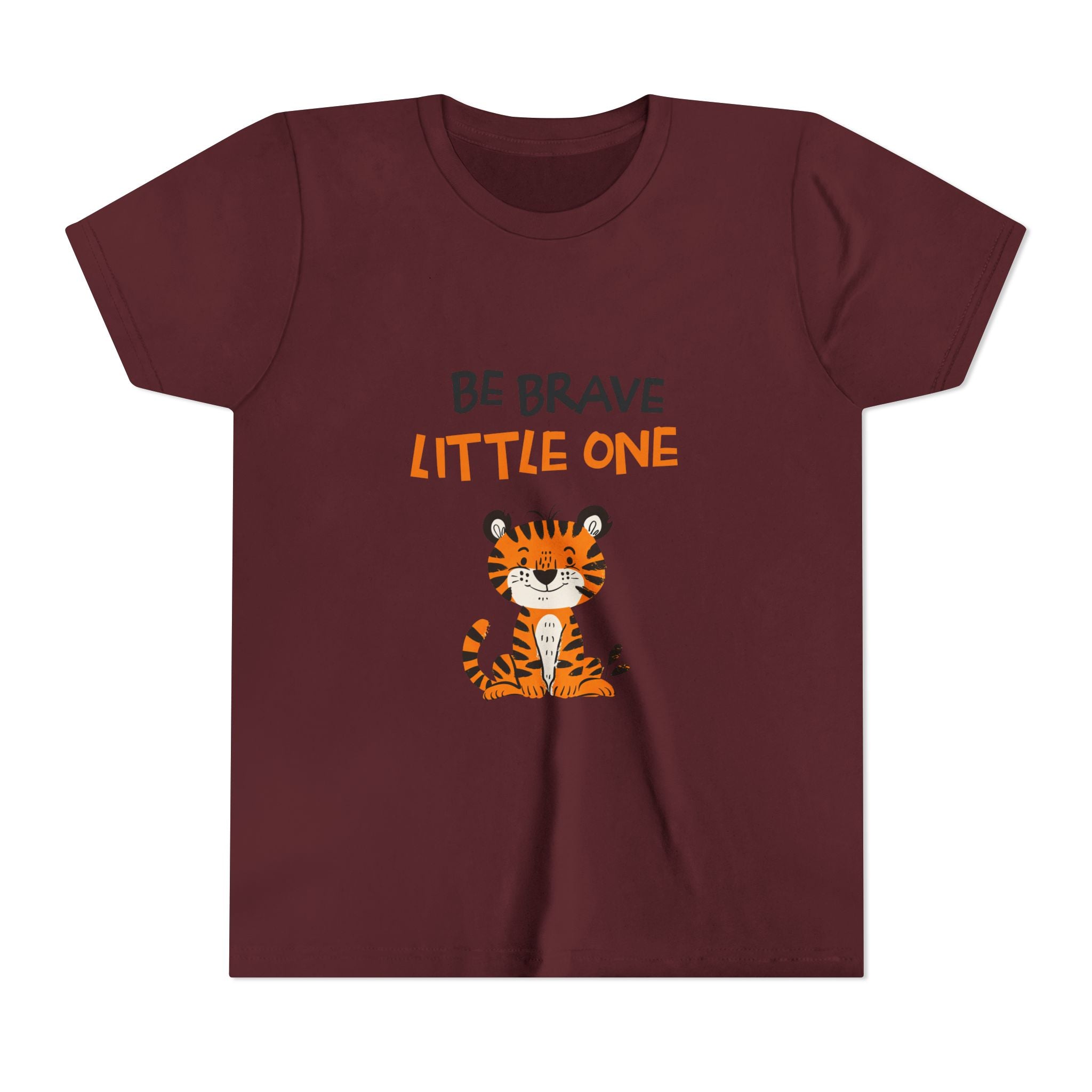 Be Brave Little One | Kids Motivational Graphic Cute Tiger T-Shirt