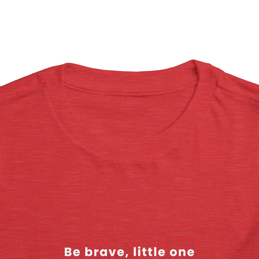Be Brave Little One | Toddler Motivational Graphic Golden Star Badge T-Shirt