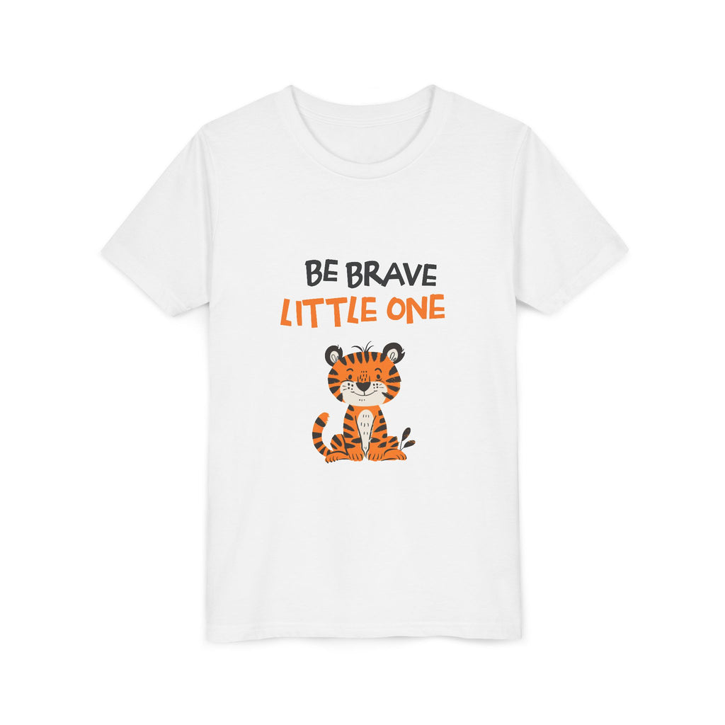 Be Brave Little One | Kids Motivational Graphic Cute Tiger T-Shirt