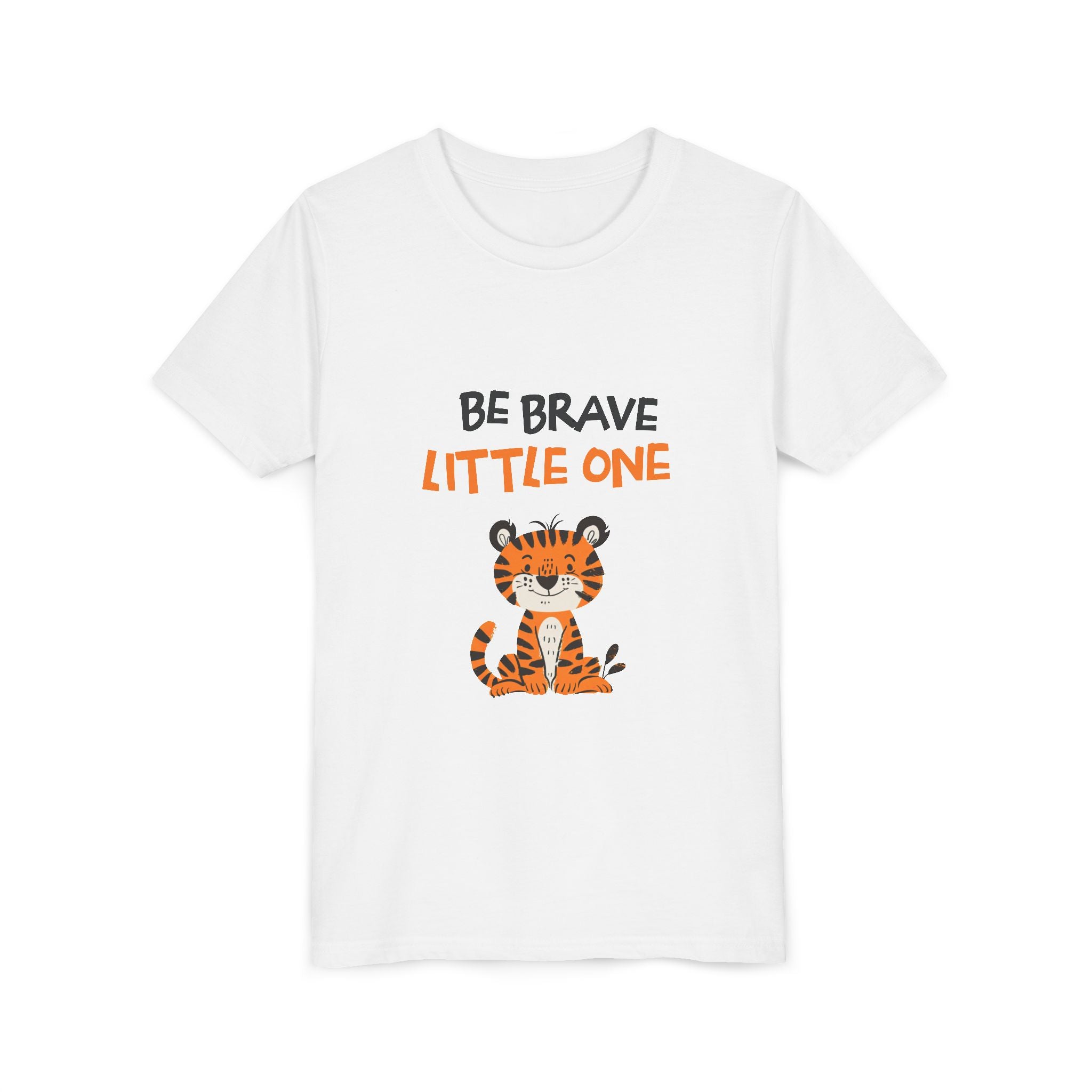 Be Brave Little One | Kids Motivational Graphic Cute Tiger T-Shirt