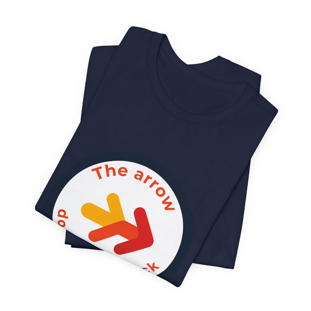 The Arrow Doesn't Look Back | Men's Motivational Graphic Retro Arrow T-Shirt