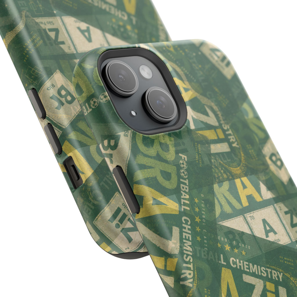 Brazil Football Phone Case | Green, gold, and chemistry.
